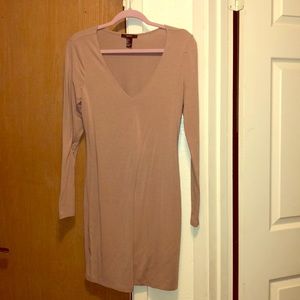 Tan Forever 21 Tight Dress